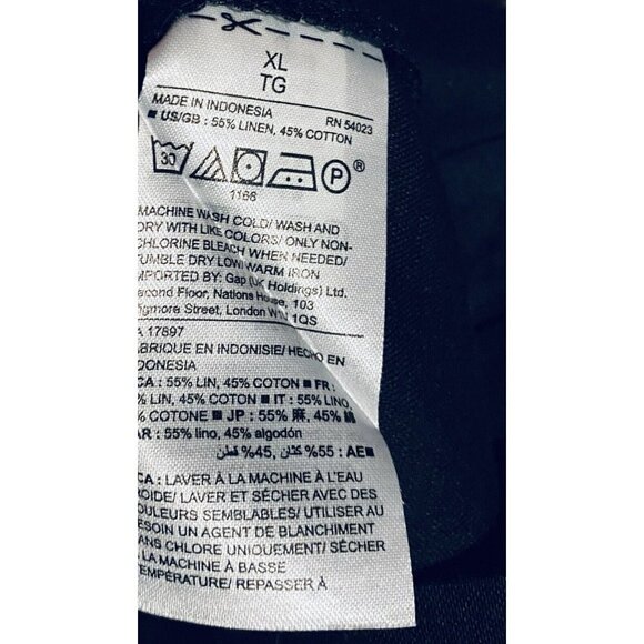 Gap Jumpsuit Womens XL Strapless Culottes Drawstring Waist Linen Cotton Boho - Picture 5 of 5